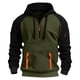 thumbnail image 2 of pstuiky hombres de manga larga, Sudadera deportiva informal con capucha y retazos para hombre, de manga larga, estilo blusa salir tops s, 2 of 3