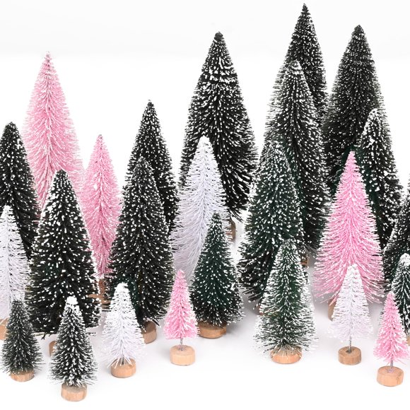 Minicepillos para botellas Waipfaru de decoración navideña, color rosa
