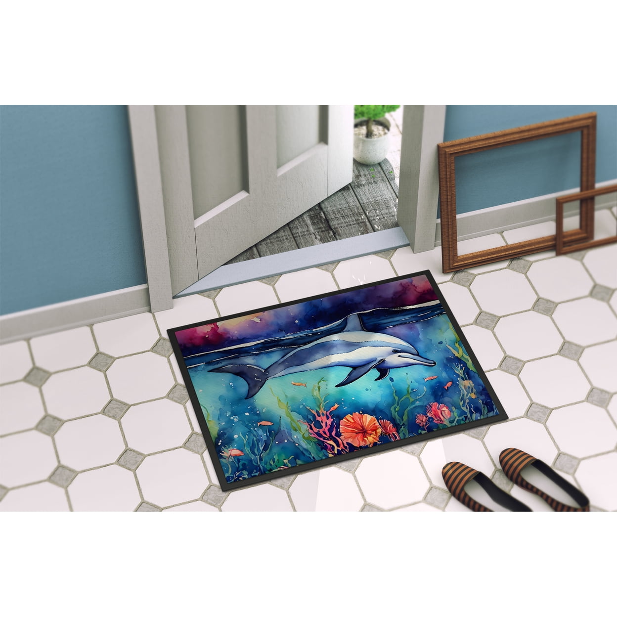 Carolines Treasures DAC2782MAT 0.15 x 18 x 27 in. Dolphin Doormat