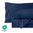 thumbnail image 4 of Bare Home 22" Extra Deep Pocket Sheet Set - Premium 1800 Collection - Ultra-Soft - Twin, Dark Blue, 4 of 9