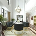 thumbnail image 5 of CRO Decor Elegant Dining Chair Plush Velvet Seat & Curved Back Black/Gold, 5 of 18