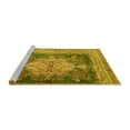 thumbnail image 2 of Ahgly Company Machine Washable Indoor Square Persian Yellow Traditional Area Rugs, 6' Square, 2 of 4