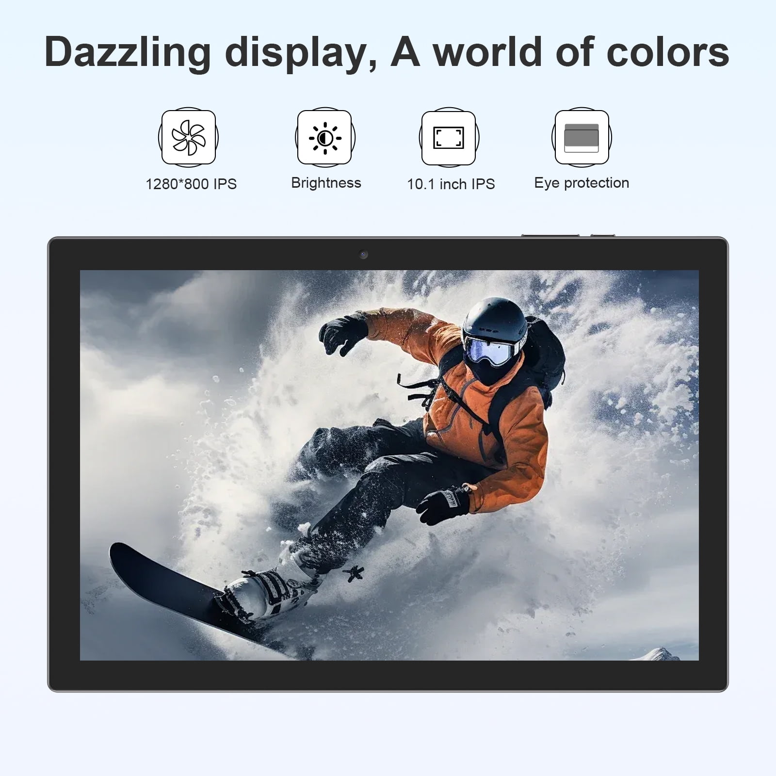 Newest Android 14 Tablet 10 inch, 8GB RAM 64GB ROM & 1TB Expandable Tablets, Quad-core 1.8Ghz Processer, 1280x800 IPS HD Touch Screen Tablet PC, 2.4G/5G Wifi6 BT 5.0, 8MP Dual Camera, 6000mAh Battery