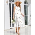 thumbnail image 5 of Zeagoo Summer Casual Dresses for Women Sleeveless Midi Dress Swing Tank Sundress Pleated Tshirt Dress with Pockets, 5 of 6