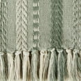 thumbnail image 3 of Artichoke Green Braided Stripe Throw, 3 of 3