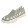 thumbnail image 3 of IEMIEMIEM Women Mesh Orthopedic Shoes Slip On Comfort Knit Non Slip Loafer Breathable Wide Width Walking Shoes Green 7.5 Wide, 3 of 4