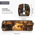 thumbnail image 3 of Naloa Scientist Guinea Pig Leather Pencil Case, Makeup Pouch, Zipper Pouch for Daily Essentials, Storage Organizer, Cosmetics and Stationary Bag, 3 of 7