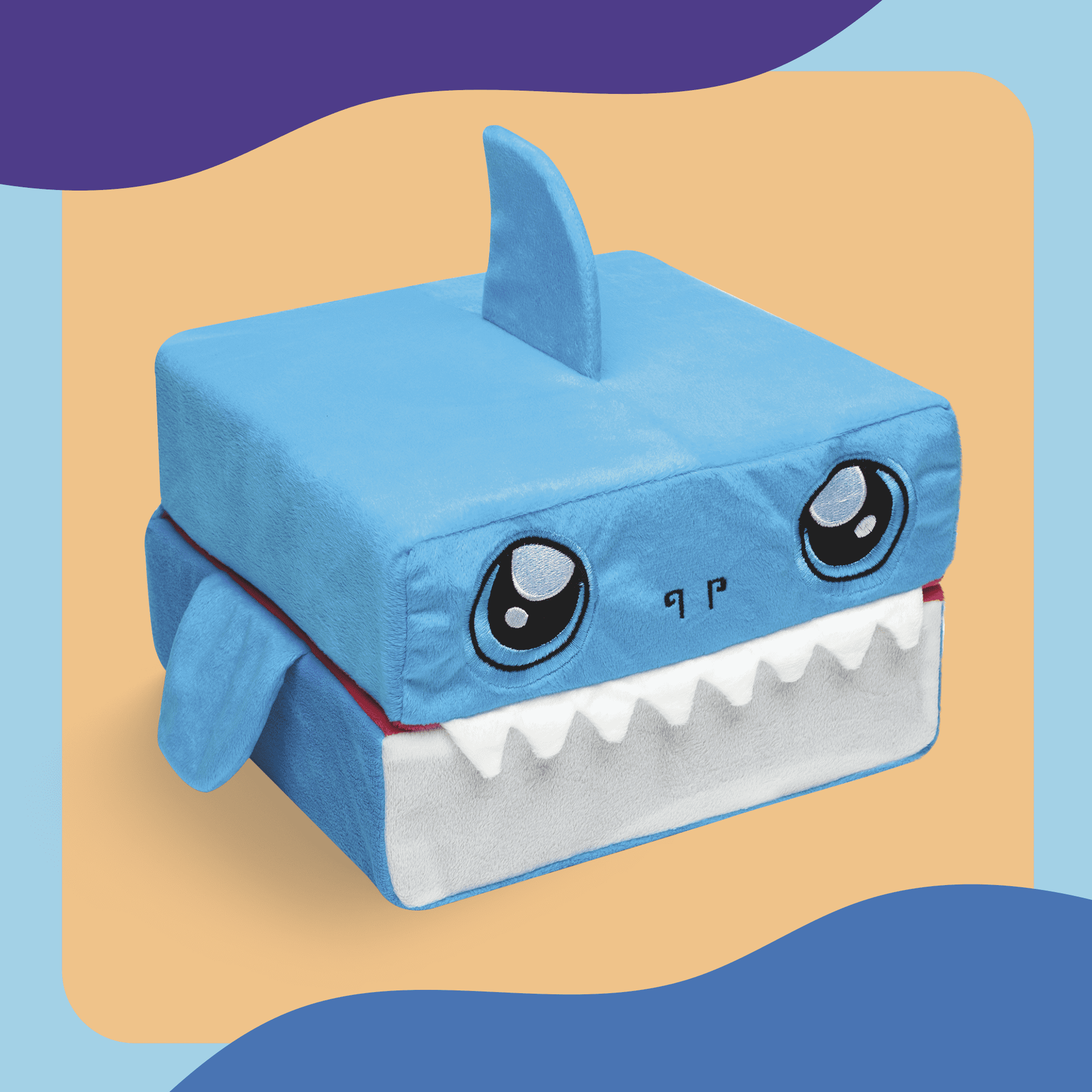 Pillow Cube Kid Cubes Shark Toddler Pillow, 2in1 Fun Toy & Plush Pillow for Kids Ages 3+  (图3)