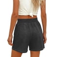thumbnail image 4 of Livrdious Womens Jean Shorts Elastic Waist Summer Loose High Waisted Comfy Stretchy Denim Shorts with pockets, S-3X, 4 of 7