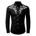 thumbnail image 3 of Hiijoy Boys Button Down Western Shirt Casual Youth Long Sleeve Cowboy Shirt, Sizes 12-13, 3 of 3