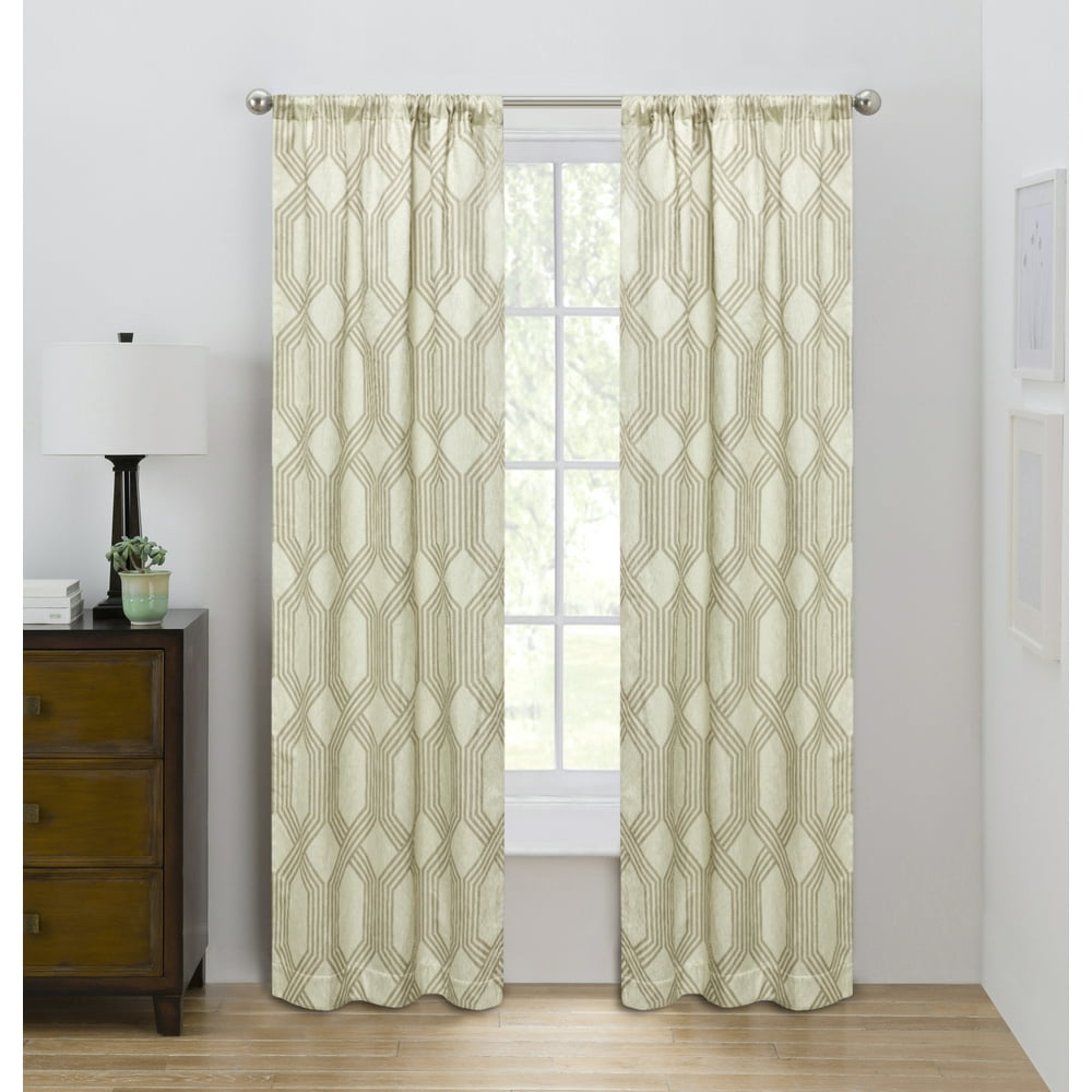 Eclipse Draft Stopper Samantha Geo Print Room Darkening Rod Pocket