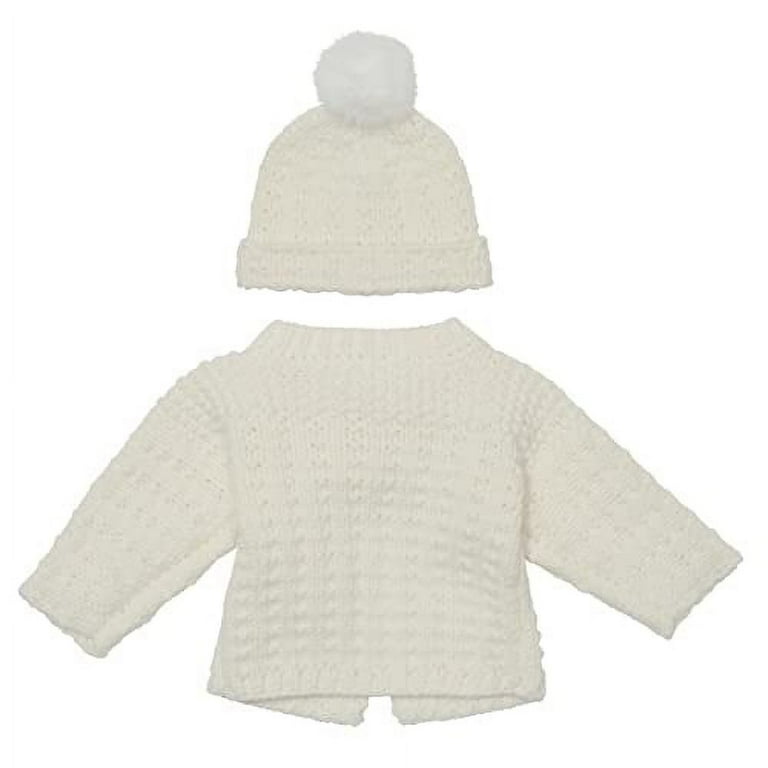 Elly & Emmy Baby Girls 2-Piece Knit Sweater and Hat, My