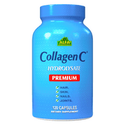 CollagenC Hydrolysate Premium Formula with Vitamin C - Nutritional Supplement with Vitamin C - Skin, Nails & Hair Rejuvenation, Supports Bone, Muscle Health - 120 Capsules