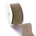 thumbnail image 2 of Ribbon Traditions 2.5" Wired Suede Velvet Ribbon Taupe - 10 Yards, 2 of 2