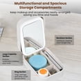 thumbnail image 2 of OUWALD Makeup Bag With Led Mirror, Travel Makeup Case with 3-Color Adjustable Light Mirror, 1200mAh Rechargeable LED Makeup Mirror Organizer Bag, Portable Make up Case for Women Gift, 2 of 7