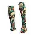 thumbnail image 2 of Bixox Retro Pop Art Collage Print Compression Socks,Compression Socks Women & Men Circulation for Medical,Running,Athletic, 2 of 7