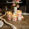thumbnail image 2 of Juego de 3 velas LED sin llama LUSHARBOR en forma de pilar con control remoto, 2 of 6