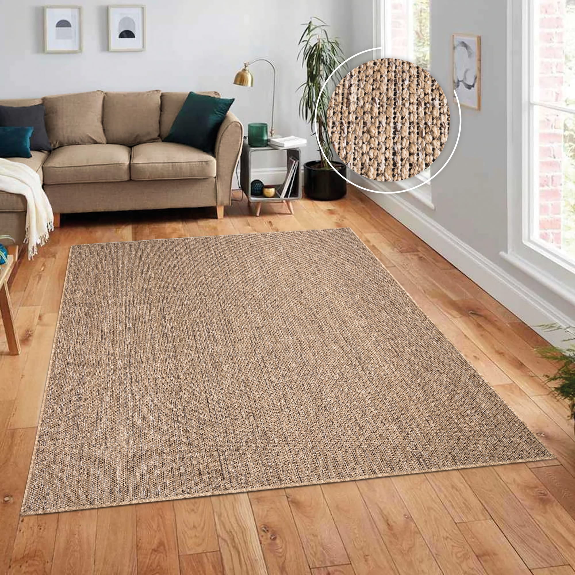 Paco Home Indoor & Outdoor Rug Natural Boho Style in Beige
