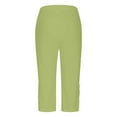 thumbnail image 4 of Audhol Capri Leggings for Women, Leggings for Women Summer High Waist Pant Knee Length Slim Fit Yoga Cropped Trouser Yoga Pants Green L, 4 of 6