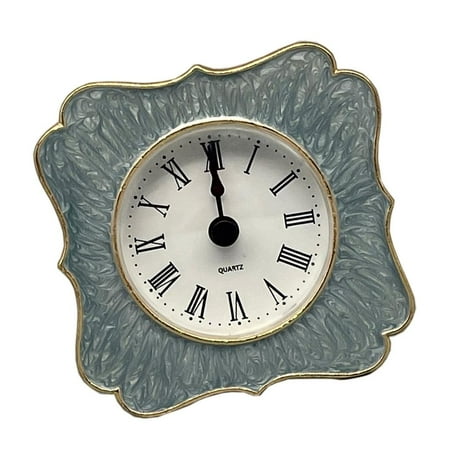 Necvior Luxurious Enamel Finish Mantel Clock Vintage European Look for Sophisticated Homes