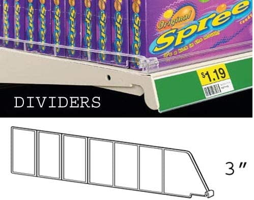 Universal Adjustable Shelf Dividers for Front Lip - Store Fixtures Direct