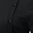 thumbnail image 7 of Afinprain Womens Clergy Long Sleeve A‑Line Dress with Tab Collar Tie Belt Side Buttons, 7 of 7