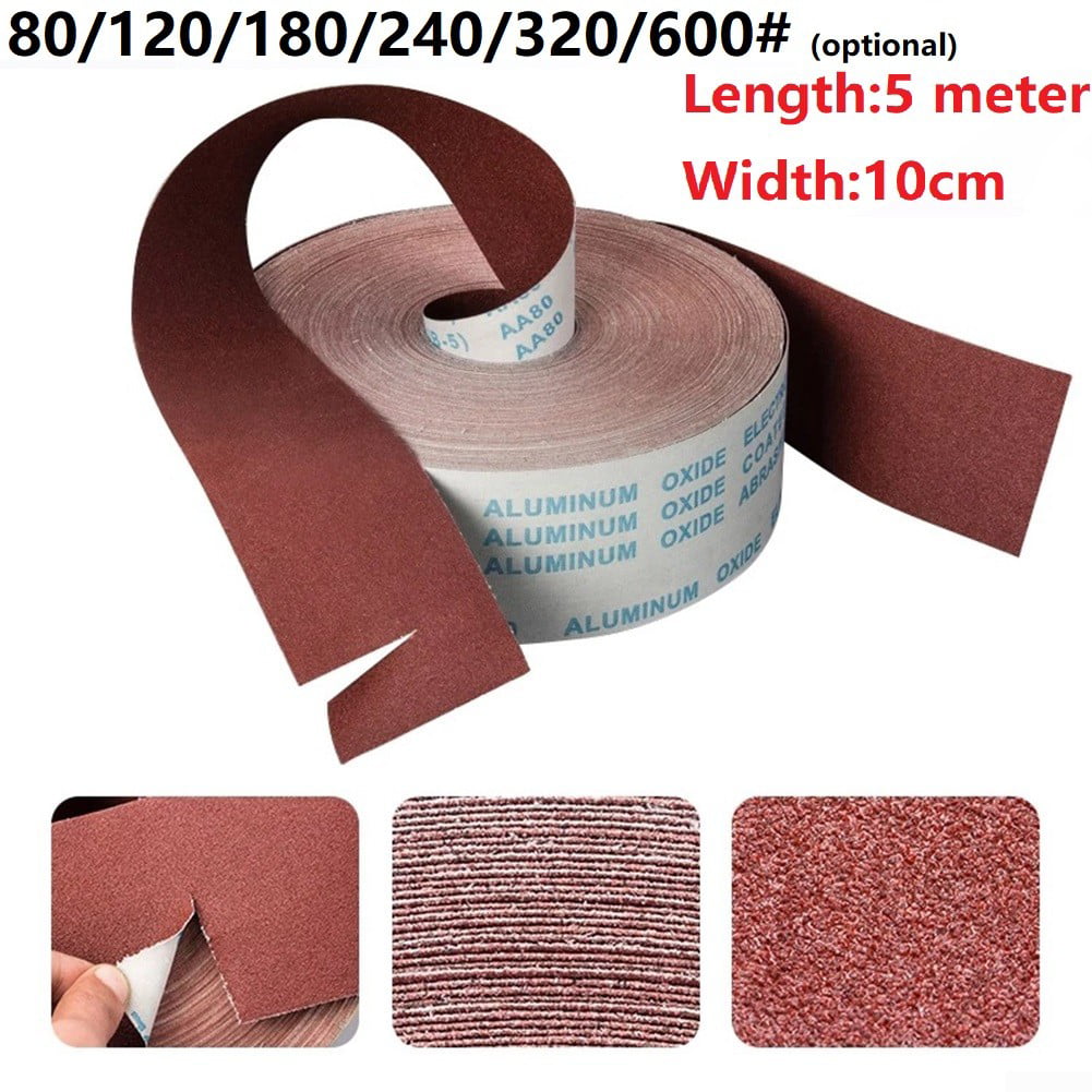 500cm Emery Cloth Roll Polishing Sandpaper For Metalworking 120/150/240/80# 
