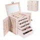 thumbnail image 1 of Joyero de 6 Niveles con 5 Cajones Gran Capacidad - Caja de Joyas, Almacenaje de Joyas, Interior con Espejo, Alajero Organizador de Joyas para Anillos, Collares, Relojes, Pulseras y Aretes, 1 of 7