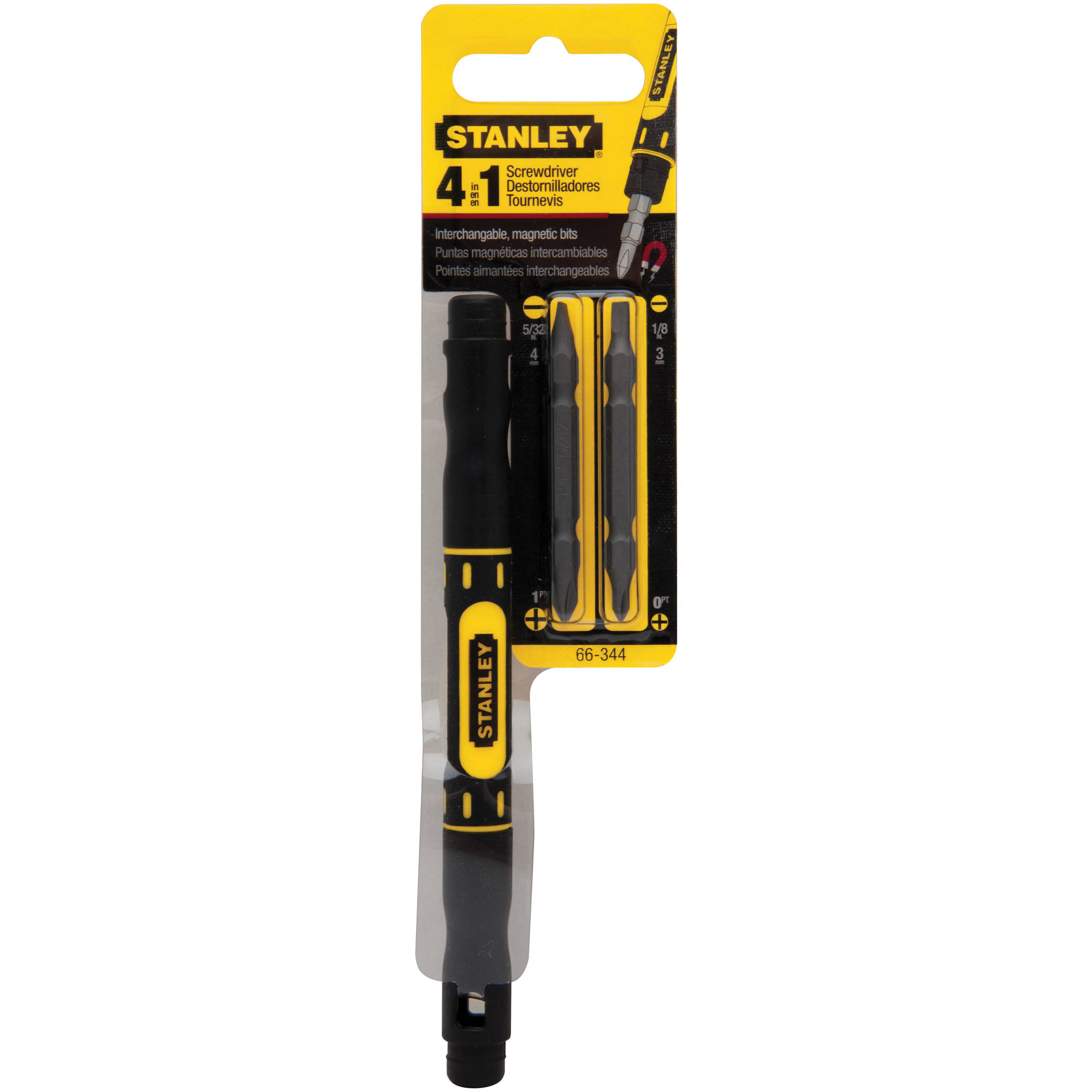 Stanley BOS66344 Four-In-One Pocket Screwdriver, Black - image 2 of 2