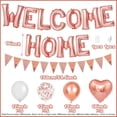 thumbnail image 6 of Welcome Home Decorations Rose Gold,Welcome Home Foil Balloon Banner with Rosegold Heart Balloons Pennant Flag Bunting for Housewarming Baby Shower Home Family Party Supplies, 6 of 6