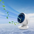 thumbnail image 2 of White 100 Gear Desktop Fan Timer Oscillation 3 Light Brightness Usb Powered Office Desk, 2 of 6