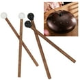 thumbnail image 3 of Anti-Slip Steel Tongue Drum Mallet 4Pcs Kids Rubber Wooden Drumstick Percussion Instrument Parts 6.5in Long for Child Drummers and Practitioners, 3 of 9