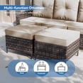 thumbnail image 3 of ALAULM 5 Pieces Patio Furniture Set,All-Weather Wicker High Back Outdoor Swivel Rocker Patio Chairs with Ottomans & Thick Cushions,Paito Conversation Set for Porch,Deck,Sand, 3 of 10