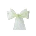 thumbnail image 5 of Efavormart 5pc x Lime Green Leaf-Motif Organza Embroidered Chair Sash for Wedding Decor Chair Bow Sash Party Decoration Supplies, 5 of 8