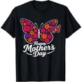 thumbnail image 2 of 100% Cotton Unisex Happy Mothers Day for Women Floral Butterfly Mom and Kids T-Shirt, 2 of 5