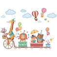 thumbnail image 1 of Animales globos aerostáticos nubes etiqueta de la pared para la pared de la habitación de los niños D, 1 of 4
