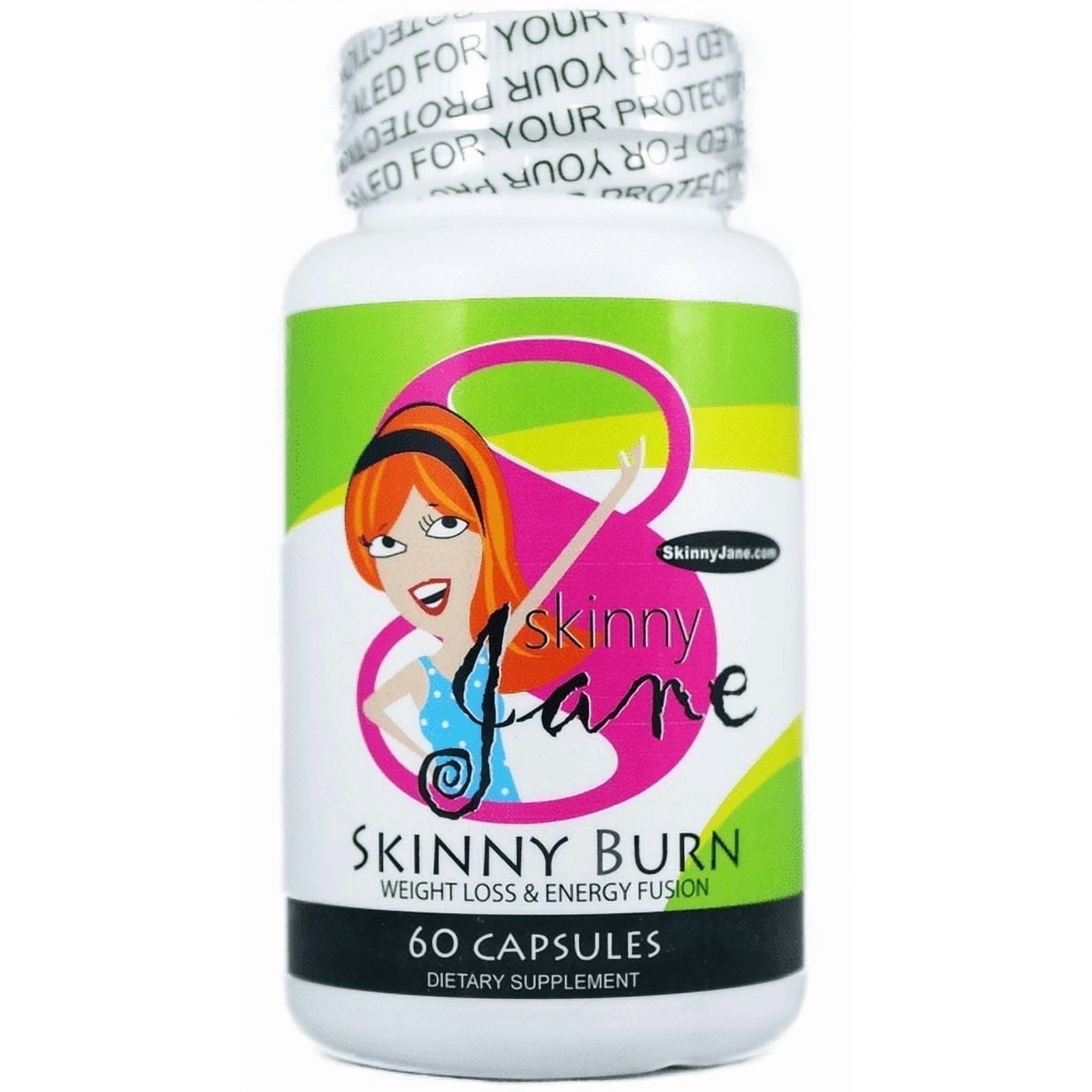 Skinny Jane Skinny Burn - Daily Supplement for Energy, Focus, and Metabolism - 60 Capsules - Plant Based Ingredients - 30 Day Supply