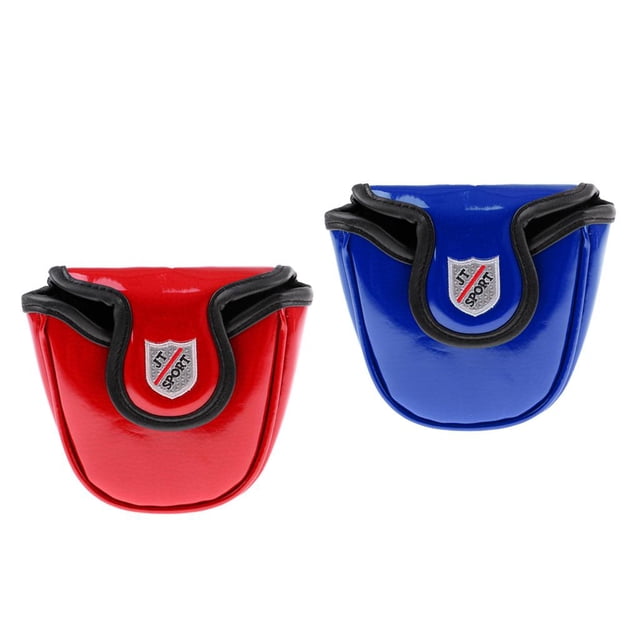 Juego de Cubierta de cabeza de palo de golf de PU Macarena para putter de mazo rojo y azul 4.7x4.3in
