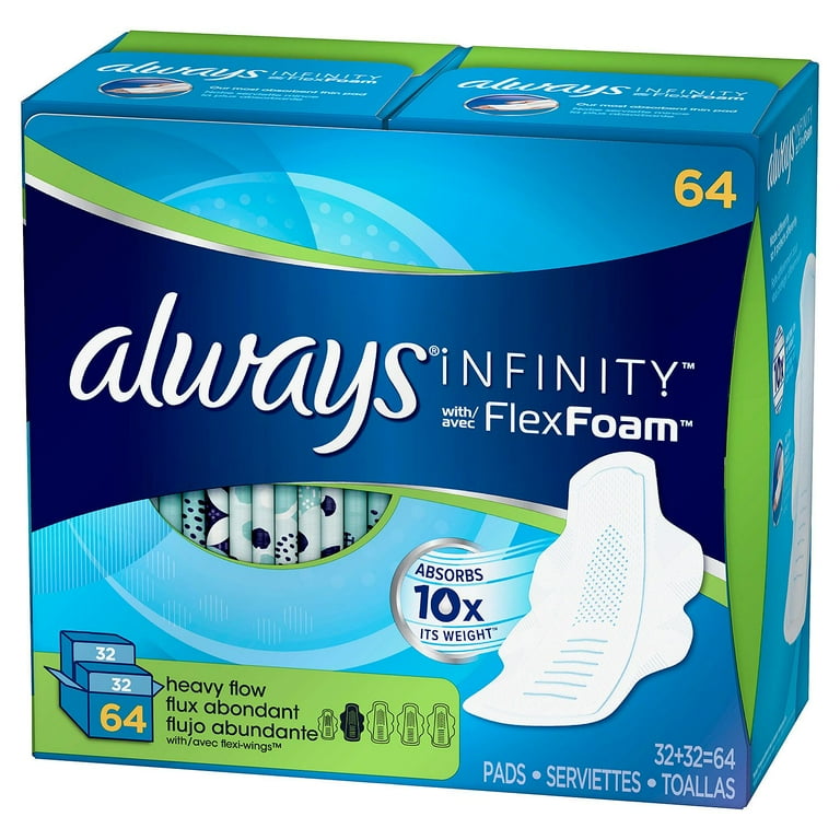 Always Infinity Ultra Thin Heavy Flow Pads with Flex Foam