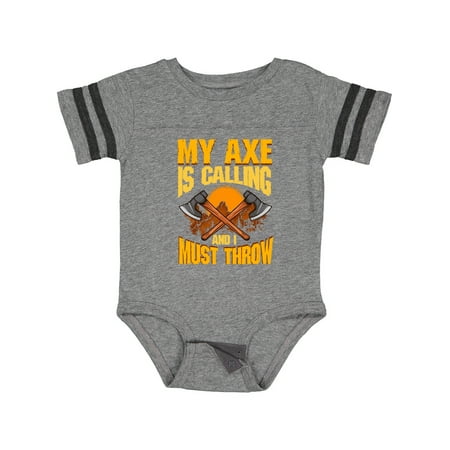 

Inktastic Axe Throwing Funny Gift Gift Baby Boy or Baby Girl Bodysuit