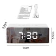 thumbnail image 1 of Reloj Despertador Con Espejo Led Digital Snooze Wake Up Reloj De Mesa Luz Electrónica Gran Tiempo Reloj Con Pantalla De Temperatura Decoración Del Hogar Cateissary HA023868-00, 1 of 7