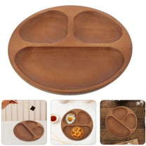 LEORX Divided Design Three-Section Plate 1Pc 7.86X7.86X0.79in