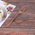 thumbnail image 6 of 6-Piece Serving Flatware Silverware Set, Serving Utensil Set,Include Cake Server, Slotted Serving Spoon Rose Gold, 6 of 8