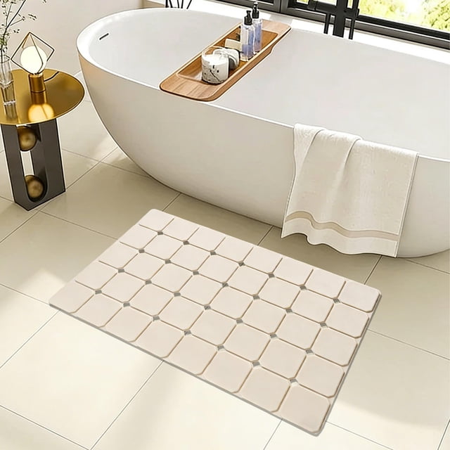 Alfombrilla de Masaje para Pies de Silicona, Doble Cara con Ventosas, Cojín Exfoliante con Puntos de Acupresión, 70 x 40 cm, para Ducha, Baño, Limpieza y Relajación de Pies