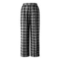 thumbnail image 6 of Dress Pants Women Sevevn Plaid Pants for Women Wide Leg High Waisted Tartan Work Business Casual Elastic Waist Trousers Pants with Pocket, 6 of 7