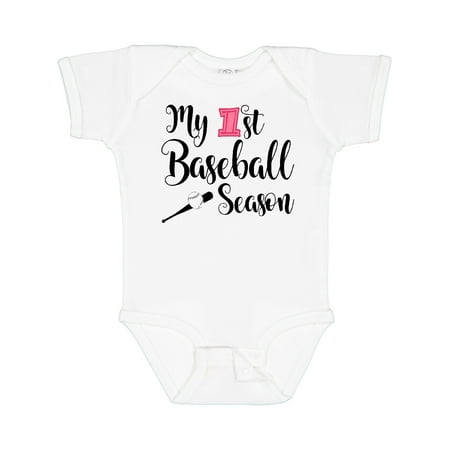 

Inktastic My 1st Baseball Season Gift Baby Girl Bodysuit
