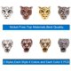 thumbnail image 4 of Cuentas espaciadoras con forma de cabeza de tigre y leopardo, 35 unidades, 4 colores, conector con dije de cabeza de animal, 4 of 7