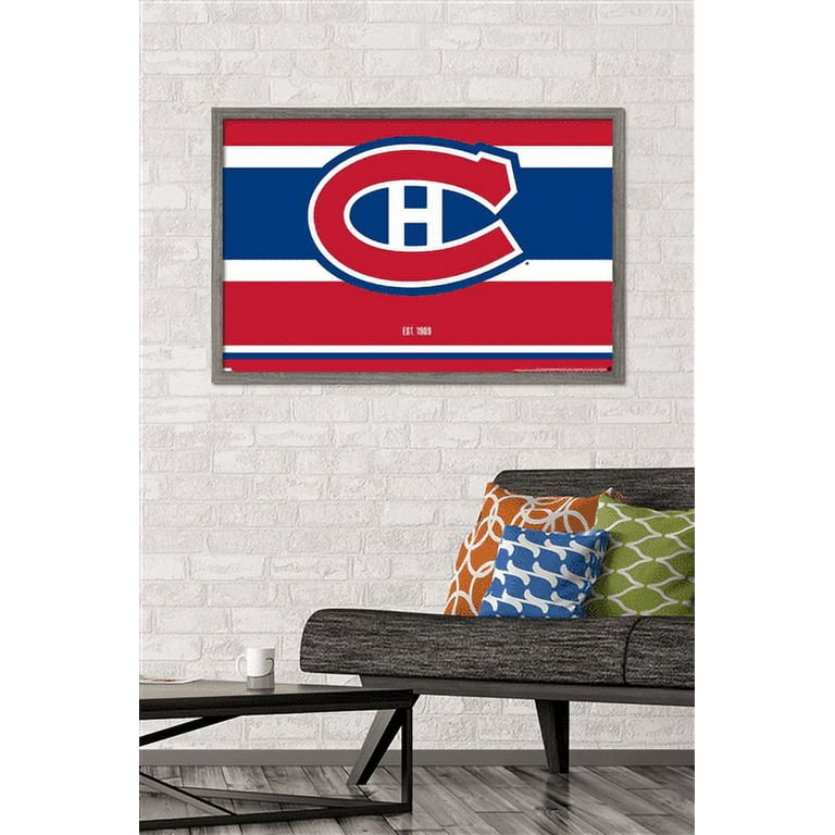 NHL Montreal Canadiens - Logo 21 Wall Poster, 22.375 x 34, Framed 