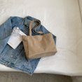thumbnail image 4 of Bolsas de lona para mujer Bolsa de hombro de color sólido Gran capacidad para el trabajo (Caqui) Ndcxsfigh Para Estrenar, 4 of 9