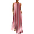 thumbnail image 3 of Dapper Red Long Dress elegant women's sets dress summer women's clothing, 3 of 6